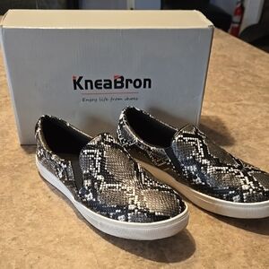 KneaBron Snake Print Slip-On Sneakers